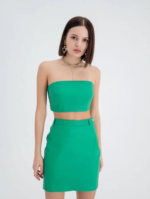 Топ кожаный 