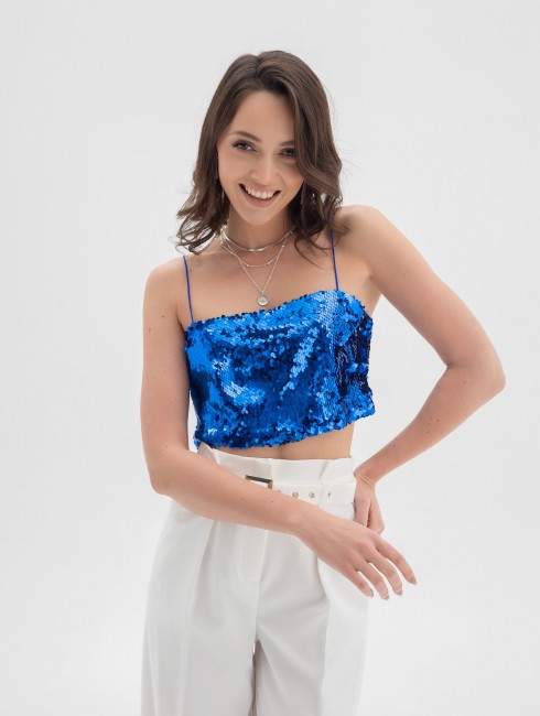 Кроп-топ пайетки Кроп-топ пайетки