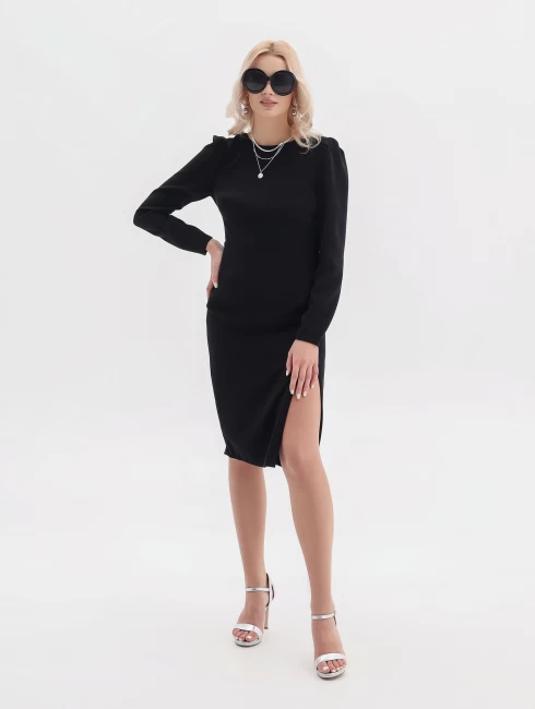 Платье коктейльное с цепочками 