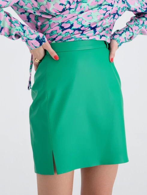 Юбка мини эко-кожа