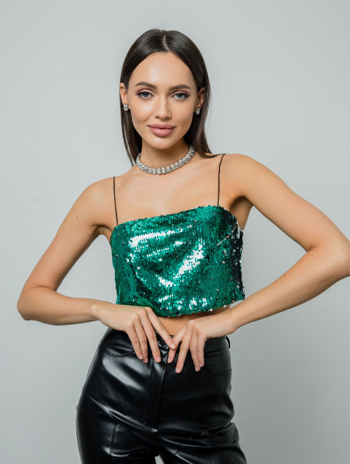 Кроп-топ пайетки