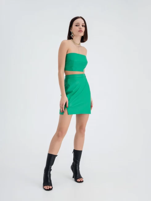 Юбка мини эко-кожа