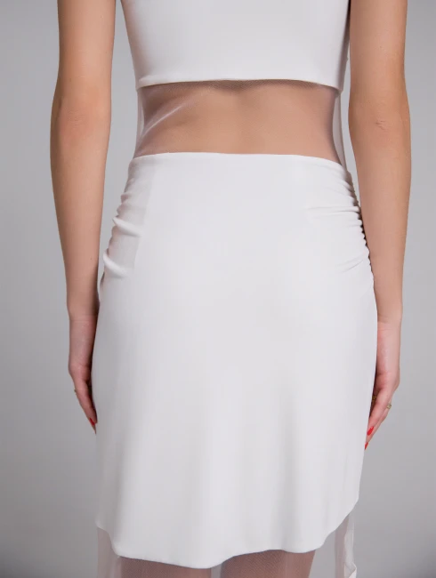 Платье с прозрачными вставками