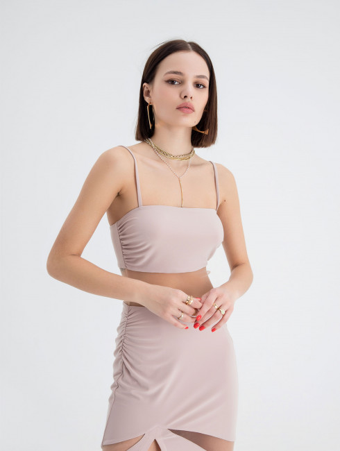 Платье с прозрачными вставками