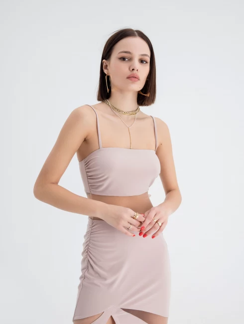 Платье с прозрачными вставками