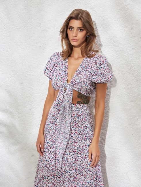 Топ с принтом "Capri"