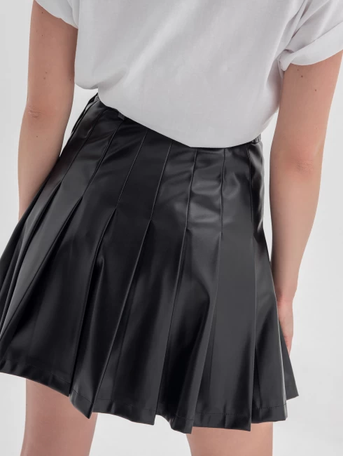 Юбка теннисная из эко-кожи 