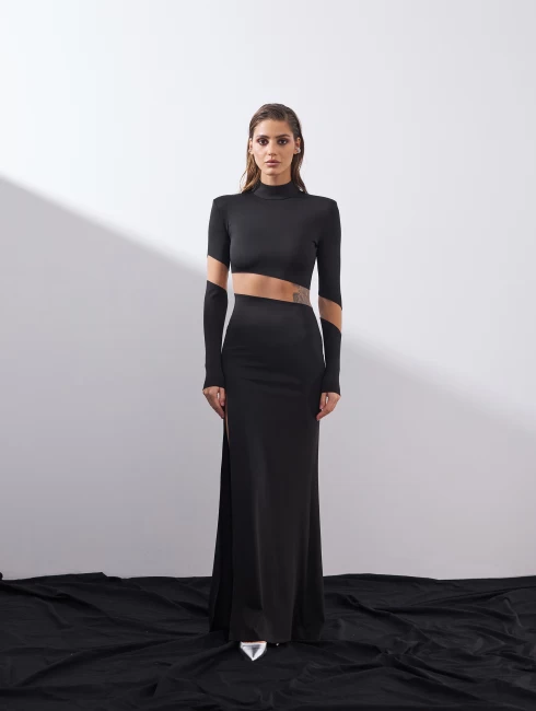 Платье "HYPNOSIS"  макси черное