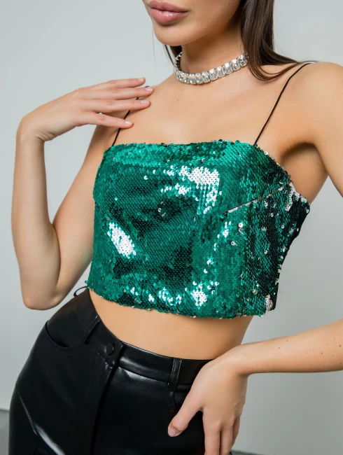 Кроп-топ пайетки