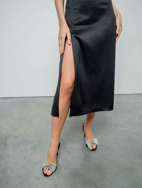 Юбка "Grace" атласная с разрезом