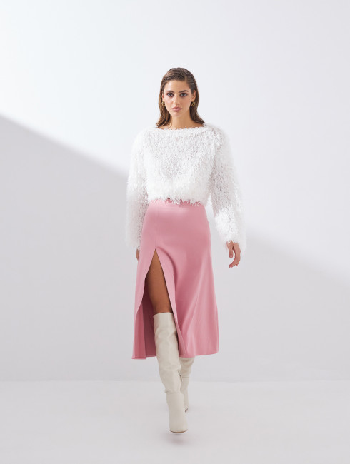  Юбка "Grace" атласная с разрезом 