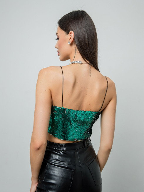 Кроп-топ пайетки