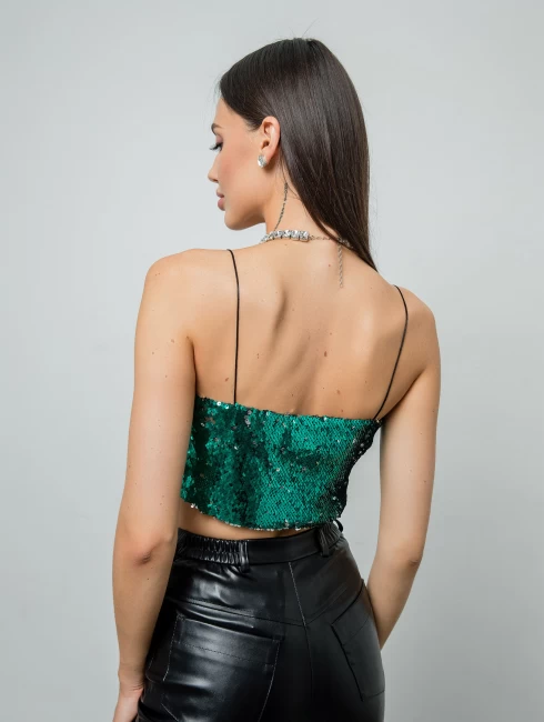 Кроп-топ пайетки