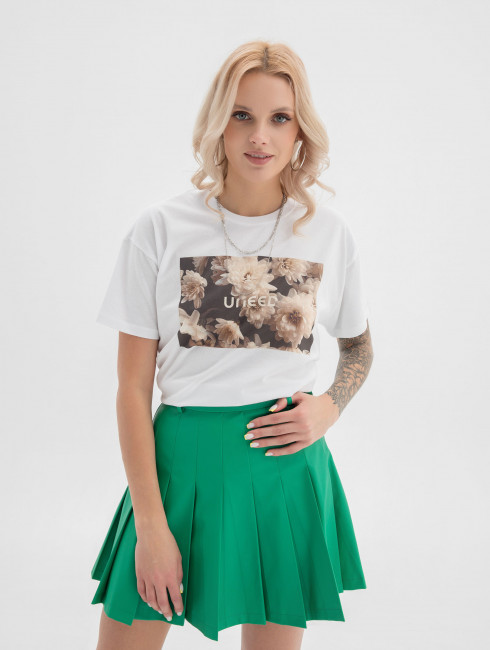 Юбка теннисная из эко-кожи  Юбка теннисная из эко-кожи