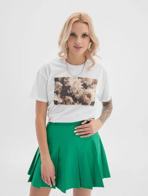 Юбка теннисная из эко-кожи 