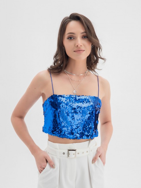 Кроп-топ пайетки Кроп-топ пайетки